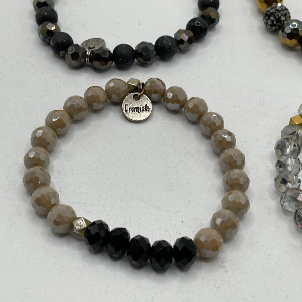 Erimish Beaded Stretch Bracelets Set of Nine OS One Size - Picture 8 of 10